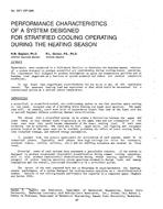 3077 (RP-389) — Performance Characteristics of a System Designed for Stratified Cooling Operating During the Heating Season