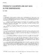 NT-87-26-2 — Presently, Elevators Are Not Safe in Fire Emergencies