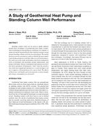 4666 (RP-1119) Ã¢Â€Â“ A Study of Geothermal Heat Pump and Standing Column Well Performance