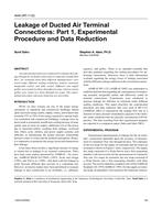 4648 (RP-1132) — Leakage of Ducted Air Terminal Connections: Part 1, Experimental Procedure and Data Reduction