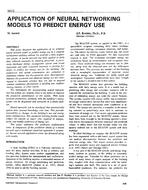 3672 — Application of Neural Networking Models to Predict Energy Use