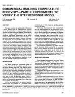 3581 — Commercial Building Temperature Recovery – Part 2: Experiments to Verify the Step Response Model (RP-491)