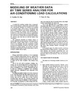 3576 — Modeling of Weather Data by Time Series Analysis for Air-Conditioning Load Calculations