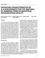 3921 (RP-682) — Operating Characteristics of a Flare/Oxidiser for the Disposal of Ammonia from an Industrial Refrigeration Facility