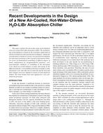 NY-08-035 — Recent Developments in the Design of a New Air-Cooled, Hot-Water-Driven H2O-LiBr Absorption Chiller