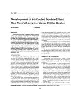 3237 — Development of Air-Cooled Double-Effect Gas-Fired Absorption Water Chiller-Heater