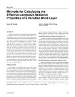 AN-04-06-2 Ã¢Â€Â“ Methods for Calculating the Effective Longwave Radiative Properties of a Venetian Blind Layer