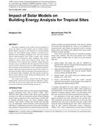 DA-07-058 Impact of Solar Models on Building Energy Analysis for Tropical Sites (RP-1309)