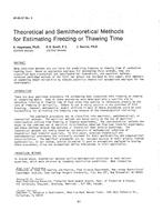 HI-85-07-5 — Theoretical and Semitheoretical Methods for Estimating Freezing or Thawing Time