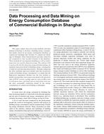 CH-09-040 — Data Processing and Data Mining on Energy Consumption Database of Commercial Buildings in Shanghai