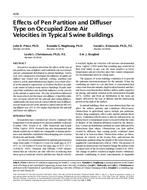 4290 — Effects of Pen Partition and Diffuser Type on Occupied Zone Air Velocities in Typical Swine Buildings