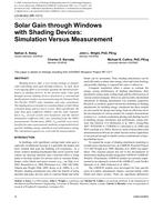 LO-09-002 (RP-1311) — Solar Gain through Windows with Shading Devices: Simulation Versus Measurement