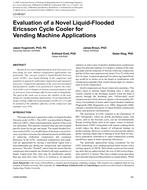 LO-09-021 — Evaluation of a Novel Liquid-Flooded Ericsson Cycle Cooler for Vending Machine Applications