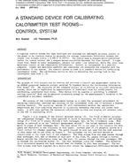 2958 (RP-344) — A Standard Device for Calibrating Calorimeter Test Rooms Ã¢Â€Â” Control System