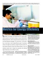 Laboratory Performance: Metrics for Energy Efficiency