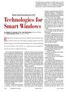 Emerging Technologies: Technologies for Smart Windows