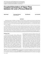 Coupled Simulation of Vapor Flow between Air and a Porous Material