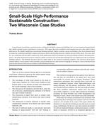 Small-Scale High-Performance Sustainable Construction: Two Wisconsin Case Studies