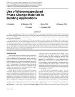 Use of Microencapsulated Phase Change Materials in Building Applications