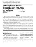 70 Million Years of Building Thermal Envelope Experience: Building Science Lessons from the Honey Bee