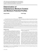 Determination of Instantaneous Moisture Content and Moisture Potential Profiles