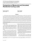 Comparison of Measured and Calculated Residential Cooling Loads