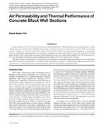 Air Permeability and Thermal Performance of Concrete Block Wall Sections