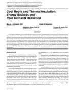 Cool Roofs and Thermal Insulation: Energy Savings and Peak Demand Reduction