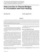 Heat Loss Due to Thermal Bridges in a Foundation with Floor Heating