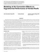 Modeling of Air Convection Effects on Hygrothermal Performance of Vented Roofs