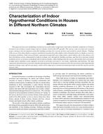 Characterization of Indoor Hygrothermal Conditions in Houses in Different Northern Climates