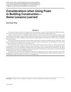 Considerations when Using Foam in Building Construction – Some Lessons Learned