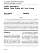 Energy Savings for Stucco Walls Coated with Cool Colors