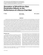 Simulation of Wind-Driven Rain Penetration Effects on the Performance of a Stucco-Clad Wall