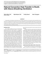 Natural Convection Heat Transfer in Roofs with Above-Sheathing Ventilation