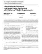 Designing Low-Emittance Low-Slope Roofs that Comply with California Title 24 Requirements