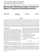 Mesoscopic Modeling of Vapor Transport in Wood in Tangential and Radial Direction