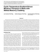 Cyclic Temperature-Gradient-Driven Moisture Transport in Walls with Wetted Masonry Cladding