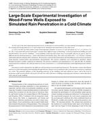 Large-Scale Experimental Investigation of Wood-Frame Walls Exposed to Simulated Rain Penetration in a Cold Climate