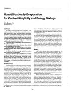 CH-89-24-1 — Humidification by Evaporation for Control Simplicity and Energy Savings