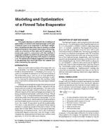 CH-89-23-4 — Modeling and Optimization of a Finned Tube Evaporator