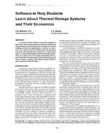 CH-89-21-5 — Software to Help Students Learn About Thermal Storage Systems and Their Economics