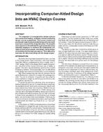 CH-89-21-4 — Incorporating Computer-Aided Design into an HVAC Design Course