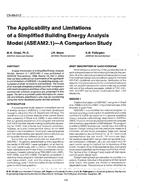 CH-89-21-2 — The Applicability and Limitations of a Simplified Building Energy Analysis Model (ASEAM2.1) – A Comparison Study