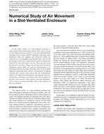 DA-07-042 Numerical Study of Air Movement in a Slot-Ventilated Enclosure