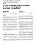 DA-07-040 A Semi-Automated Commissioning Tool for VAV Air-Handling Units: Functional Test Analyzer