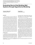 DA-07-033 Evaluating Stucco-Clad Building Wall Systems through Hygrothermal Modeling