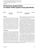 CH-09-058 — Performance Augmentation of a Water Chiller System Using Nanofluids