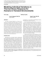 CH-09-056 — Modeling Individual Variations in Thermal Stress Response for Humans in Transient Environments