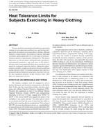 CH-09-048 — Heat Tolerance Limits for Subjects Exercising in Heavy Clothing